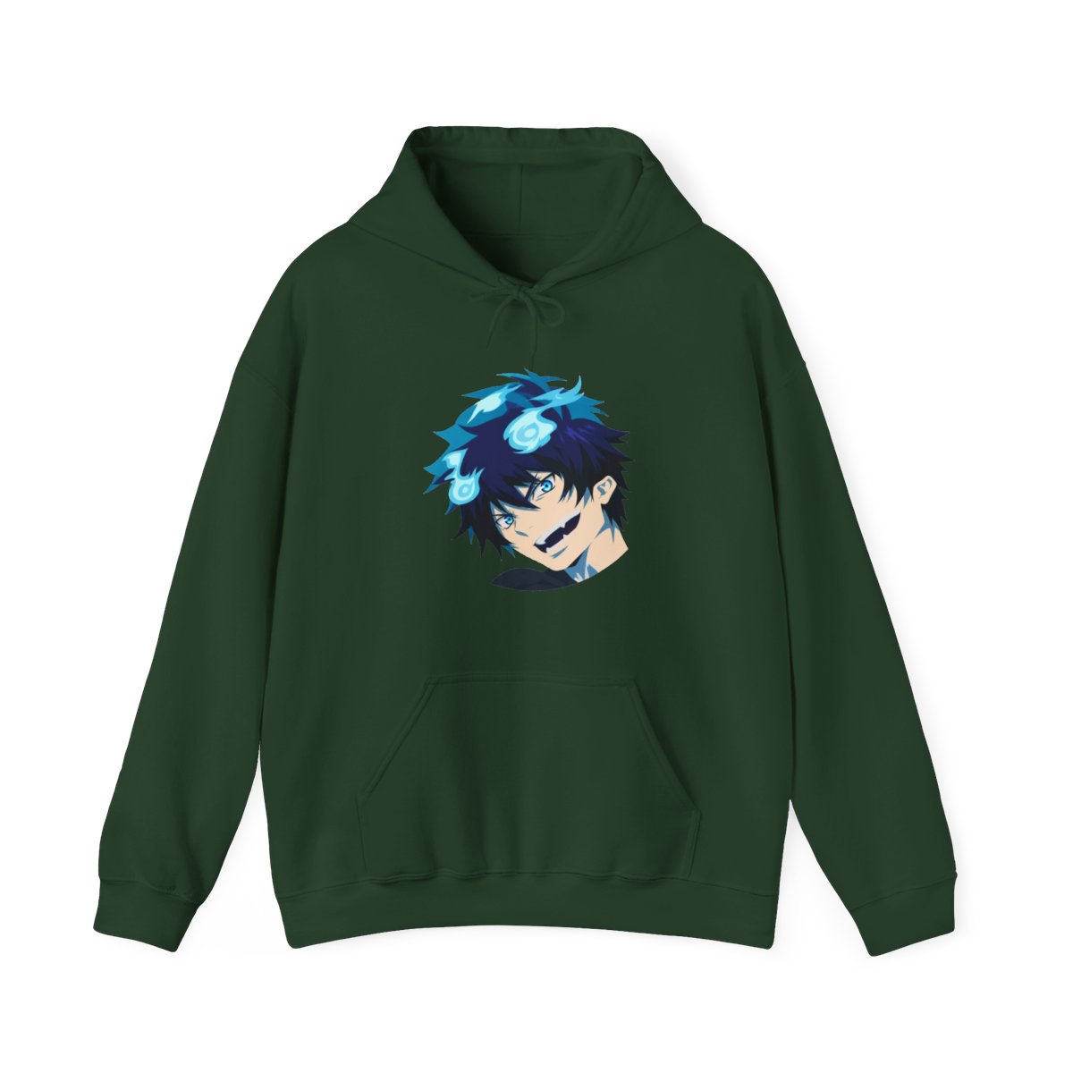 Rin Okumura - Blue Exorcist Vector Art Blue Exorcist Pullover Hoodie by CaelynGreaves - alternate angle 5, merchandise