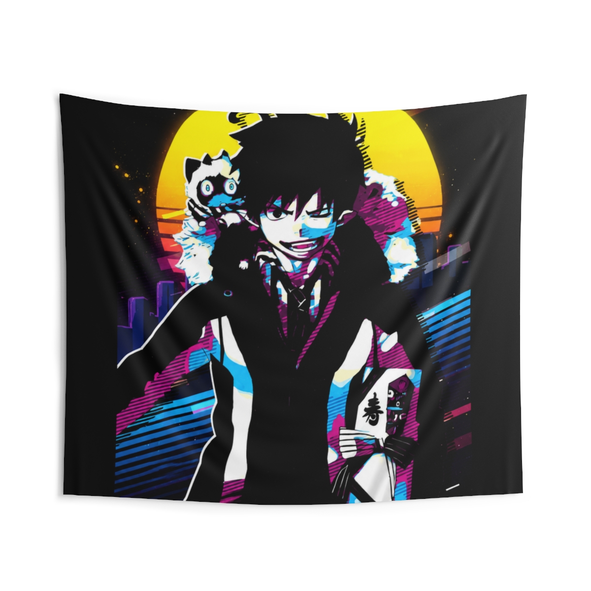 Okumura Rin Blue Exorcist Hanging Tapestry - alternate angle 3, merchandise