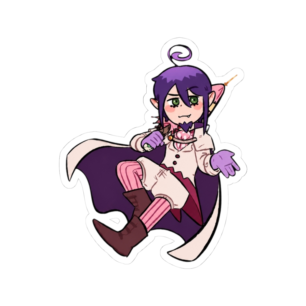 Sticker Collage Vinyl Sticker | Cute Decal for Laptop and Bottles | Blue Exorcist