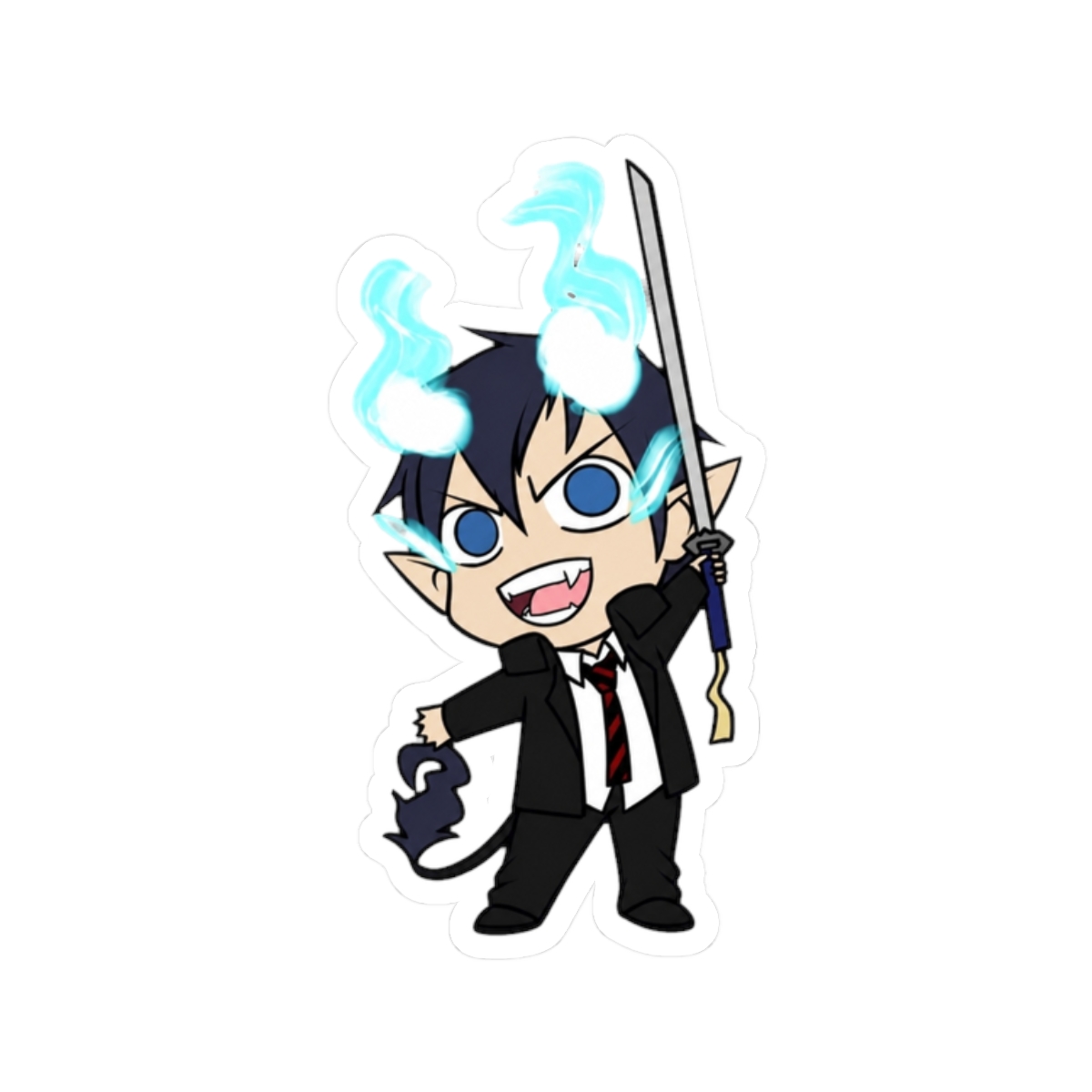 Rin Okumura Anime Sticker | Bold Vinyl Decal for Fans | Blue Exorcist - alternate angle 3, merchandise