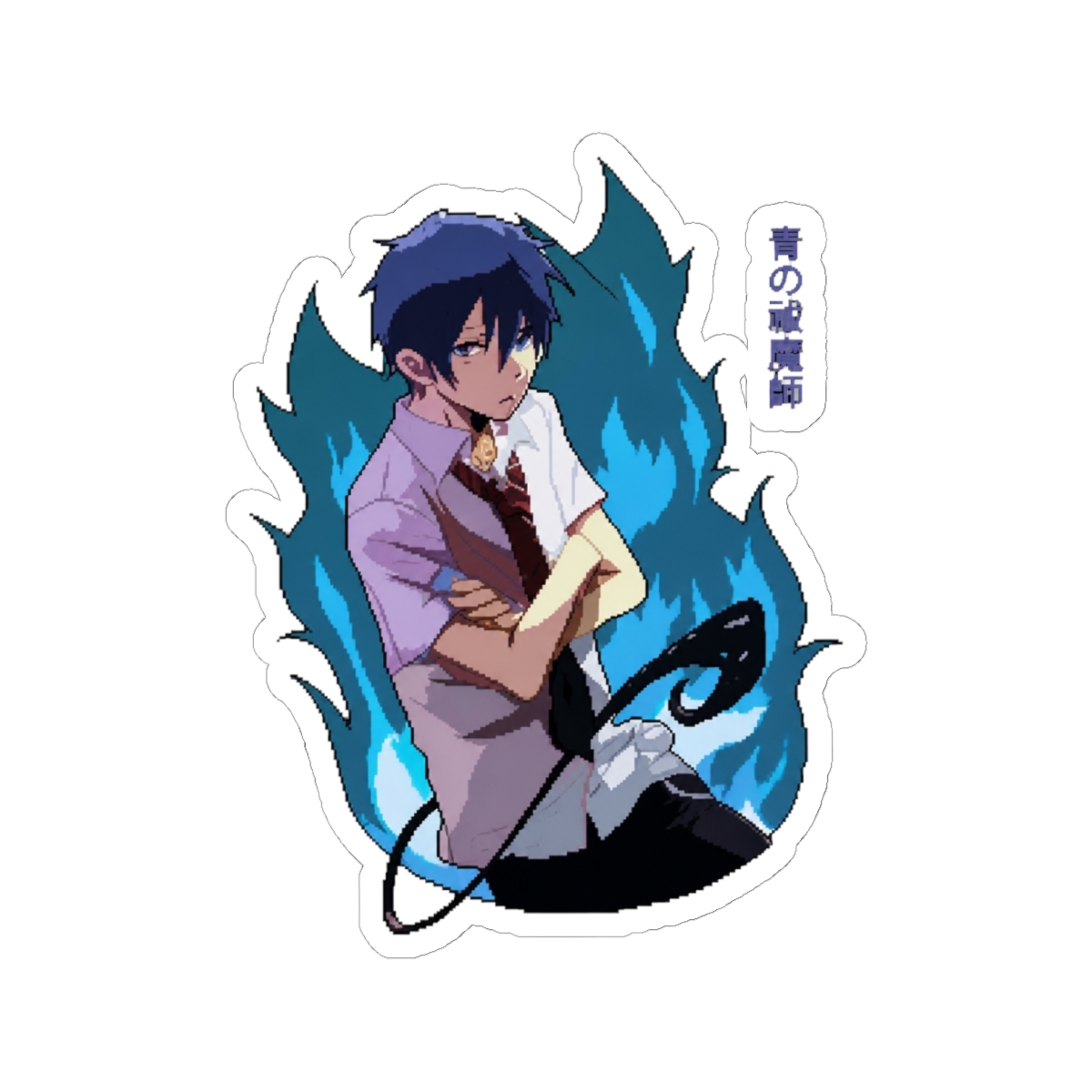 Blue Exorcist Rin Okumura PixelArt Sticker